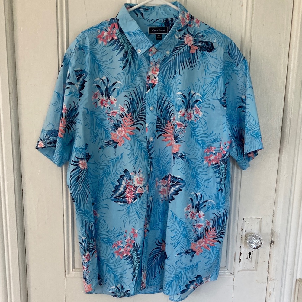 Men’s Club Room Macy’s Blue Floral Shirt